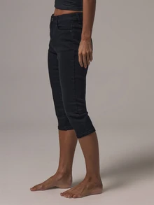 MUSERA Mid Rise Skinny Fitted Denim Jeans Autumn Winter Fall Daily Eveyday Core Denim - Black - View 4