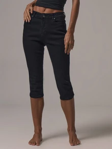 MUSERA Mid Rise Skinny Fitted Denim Jeans Autumn Winter Fall Daily Eveyday Core Denim - Black - View 2