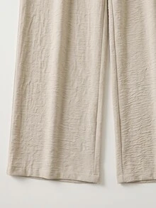 Zayélia Women's Woven Wide-Leg Casual Summer Pants - Apricot - View 7