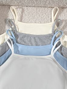 Tween Girls Casual Back To School Summer Solid Top Cami - Multicolor - View 4