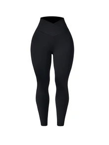 Rhythm Era Plus Size Women Solid Color High Waist Seamless Leggings - Multicolor - View 8