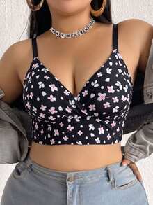 AltCore Halloween Plus Size Wireless Bra Single Piece - Multicolor - View 6