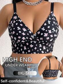 AltCore Halloween Plus Size Wireless Bra Single Piece - Multicolor - View 3