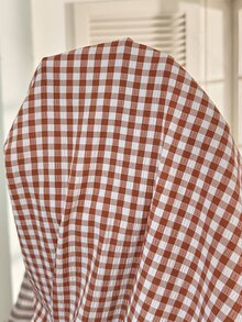 SHEIN بلوزة رياضية كاجوال للحوامل بتصميم مرقعات مربعات، ياقة دائرية، أكتاف منسدلة، أكمام طويلة، شتوية - متعدد الألوان - مشاهدة 7