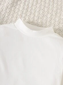 SHEIN 女童 4-7 歲 3 件套西裝背心、長袖上衣與寬腿褲套裝，優雅學院風老錢風春夏秋冬上學派對正式婚禮穿搭 - 卡其色 - 查看 10