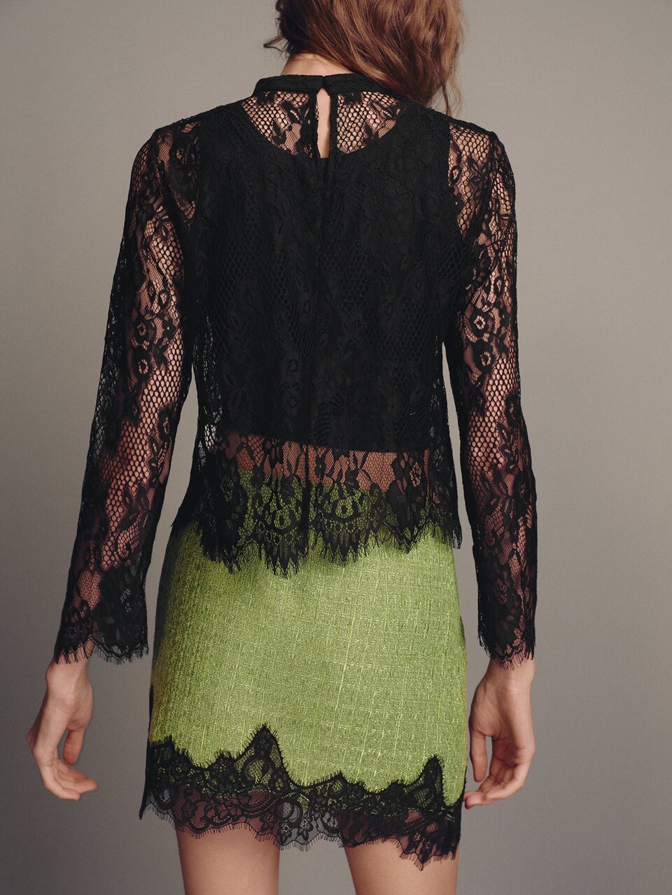 MOTF URBAN CHIC FULL LACE LONG SLEEVE MOCK NECK SHEER TOP, AUTUMN/WINTER, BACK TO SCHOOL