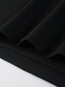 Calvornis Men Contrast Trim Short Sleeve Polo Shirt - Black - View 7