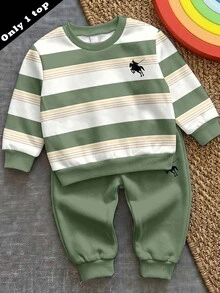 Young Boy Long Sleeve Crew Neck Sweatshirt, Classic Retro Cool Color Block Graphic Print, Exquisite Knight Small Logo Graphic Print, Suitable For Back To School Season, Suitable For Autumn/Winter - Multicolor - View 3