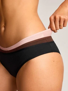 Barelissa 5pcs/Pack Simple Comfortable Pure Cotton Low Waist Women's Triangle Panties - Multicolor - View 2