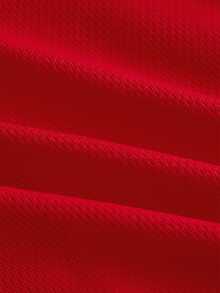 GETOML Men's Red Contrast Side Stripe Athletic Shorts, Drawstring Waist Sporty Summer, Football - Red - View 9