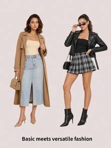 SHEIN BASICS 女款休閒百搭極簡保守百搭純色抹胸上衣 日間辦公日常度假米色夏季 - 卡其色 - 查看 10