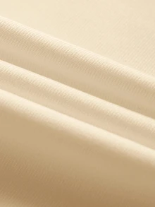 SHEIN BASICS 女款休閒百搭極簡保守百搭純色抹胸上衣 日間辦公日常度假米色夏季 - 卡其色 - 查看 3