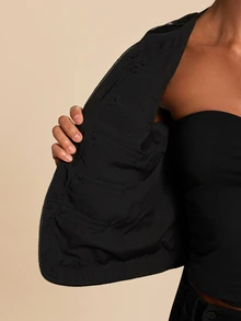 Travachic Women's PU Leather Casual Versatile Everyday Vest Jacket - Black - View 10