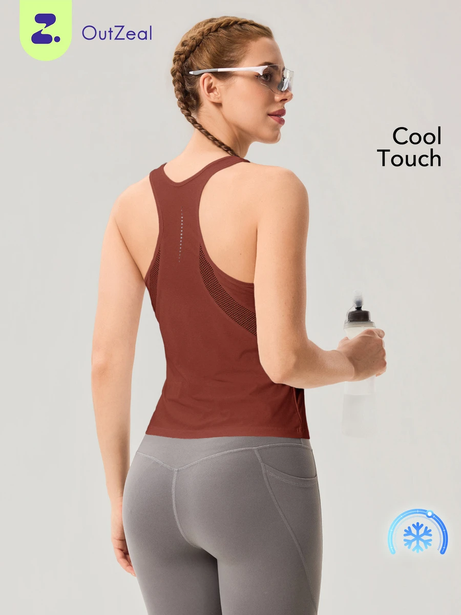 OutZeal Women's Solid Color Casual Versatile Daily Wear Sports T-Shirt - Burgundy - View 1