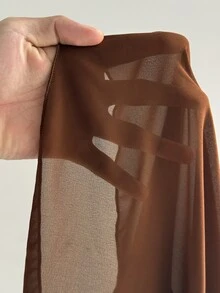 Rustia Blusa de talla grande con cuello de lazo y ribete de volantes - Café integral - Ver 9