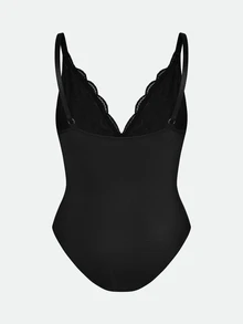 SHAPORA Plus Size Shapewear Bodysuits - Black - View 9