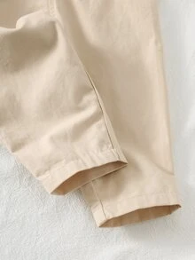 Loomiva 男女嬰兒休閒時尚條紋長袖針織T恤上衣卡其色吊帶長褲套裝，可愛百搭，適合外出、玩耍、上學、假期、派對等多種場合 - 彩色 - 查看 8