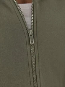 YARNWELL Women's Blend Zip Up Jacket With Pockets Metal Zipper Hoodie, Casual Everyday Essential For Daily, Travel & Loungewear - Green - View 7