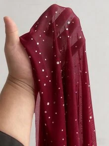 Viva Relle 大码女式性感V领长袖A字迷你紧身连衣裙，适合派对和情人节穿着 - 酒紅色 - 查看 5