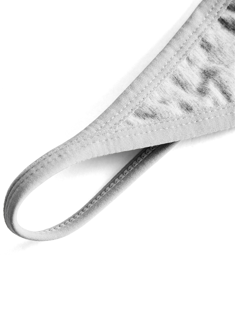 Ocili Mini Women Solid Color Sexy Thong - Light Grey - View 4