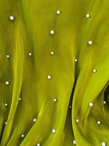GlowEve CURVE Plus Size Women's Solid Color French Style Luxury Beaded Blouse Fall - Green - View 5