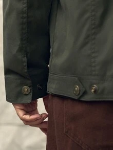 Norleigh Autumn/Winter New Men's Long Sleeve Jacket, Lapel Collar Casual Fashion Versatile Jacket, Multi-Pocket Military Green Button Work Jackets - Khaki - View 12