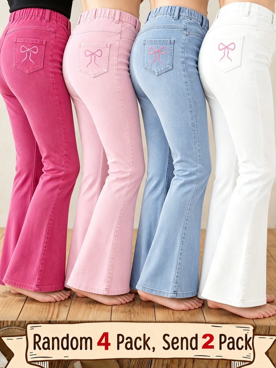 2PCS Young Girls Pants - Multicolor - View 1
