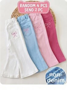 2PCS Young Girls Pants - Multicolor - View 5