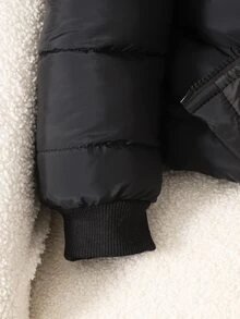 Jaket Kasual Serbaguna Musim Dingin untuk Remaja Perempuan - Hitam - View 6