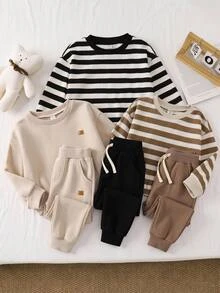 SHEIN 3PCS Young Boys Sweatshirts - Blue - View 1
