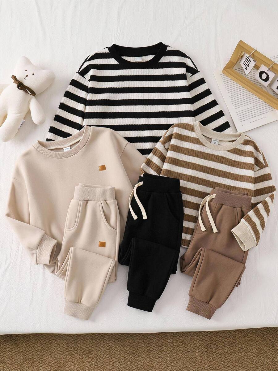 SHEIN 3PCS Young Boys Sweatshirts - Blue - View 1