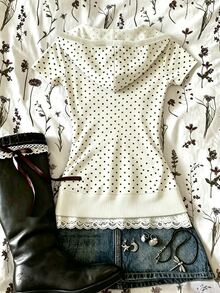 IslaSuriya Women's Summer Casual Polka Dot Print Top - Multicolor - View 2