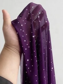 Viva Relle Plus Size Women Sexy V-Neck Long Sleeve A-Line Short Bodycon Dress For Party Fall - Purple - View 5