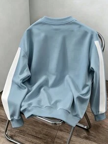 Daypath Men's Letter Print Crew Neck Long Sleeve Casual Pullover Sweatshirt - Multicolor - View 2