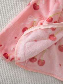 SHEIN 女童全印花連帽拉鍊休閒日常長袖秋季夾克 - 粉色 - 查看 12