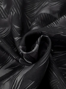 SHEIN 青少年男孩梭織連帽配色防風外套，戶外運動夾克大衣 - 黑色 - 查看 5