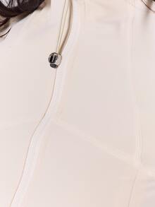 Musera Sport 塑形长袖拉链运动外套健身服无缝修身收腰弹力板式普拉提健身沙漠跑者瑜伽日常休闲 - 奶油色 - 查看 7