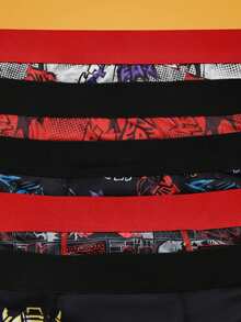 Notgurli Transformers X SHEIN 5pcs/Pack Retro Manga Style Men's Boxer Briefs - Multicolor - View 6