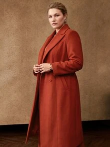 MOTF PREMIUM PLUS AUTUMN/WINTER WOOL FITTTED BETED OVERCHEAT - Burnt Orange - View 6
