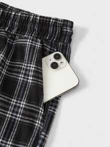 Athstrex Men's Plus Size Casual Plaid Woven Loose Fit Long Pants - Multicolor - View 5