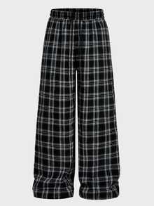Athstrex Men's Plus Size Casual Plaid Woven Loose Fit Long Pants - Multicolor - View 3