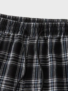 Athstrex Men's Plus Size Casual Plaid Woven Loose Fit Long Pants - Multicolor - View 4