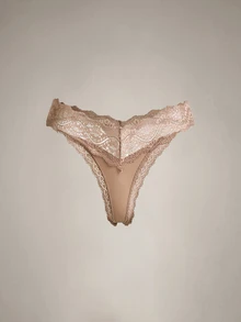 DreamPoppy 5pcs/Pack Women's Multi-Color Casual Lace Patchwork Low Waist Thong Panty - Multicolor - View 8