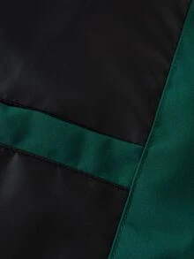 Manfinity Roghcode Men's Autumn Casual Colorblock Patchwork Letter Print Jacket - Green - View 6
