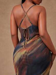 Radiana Curve 大尺碼女款春夏時尚優雅性感外出泳衣泳裝 適合夏季游泳度假 復活節波希米亞 BOHO 風格海灘穿搭 - 彩色 - 查看 9