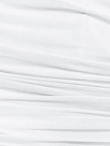 SHEIN ICON Women's Solid Color Draped Low Waist Pleated Mini Skirt - White - View 8