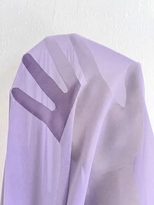 Viva Relle Plus Size Women's Elegant Purple Chiffon Dress,Summer Formal Spaghetti Strap,Ruffle Hem,High Slit Evening Gown For Party,Wedding,Bridesmaid - Mauve Purple - View 5