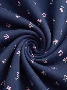 SHEIN EZwear 女款小碎花 Polo 半拉鍊運動衫，秋冬新品，適合日常通勤、約會、聚會、秋冬、夏季、派對、婚禮、海灘、畢業典禮等場合，優雅休閒，適合外出，Y2K 風格，音樂節等 - 彩色 - 查看 5