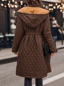 SHEIN Clasi 女款保暖內裡加厚外套，溫暖舒適，秋冬款 - 咖啡棕 - 查看 7