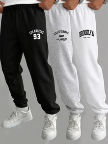 SHEIN 3 Random Pcs Kids Tween Boys Casual Sweatpants,Spring/Summer, AutumnOutfit, WinterOutfit, Back To School - Multicolor - View 6